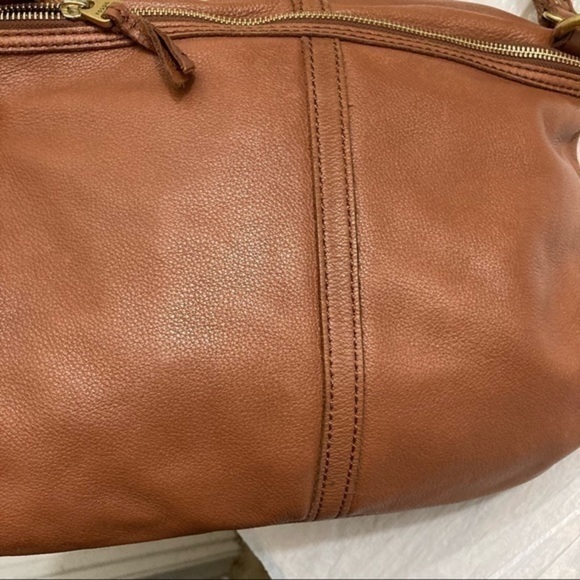 Fossil brown leather two way messenger bag - Picture 12 of 16